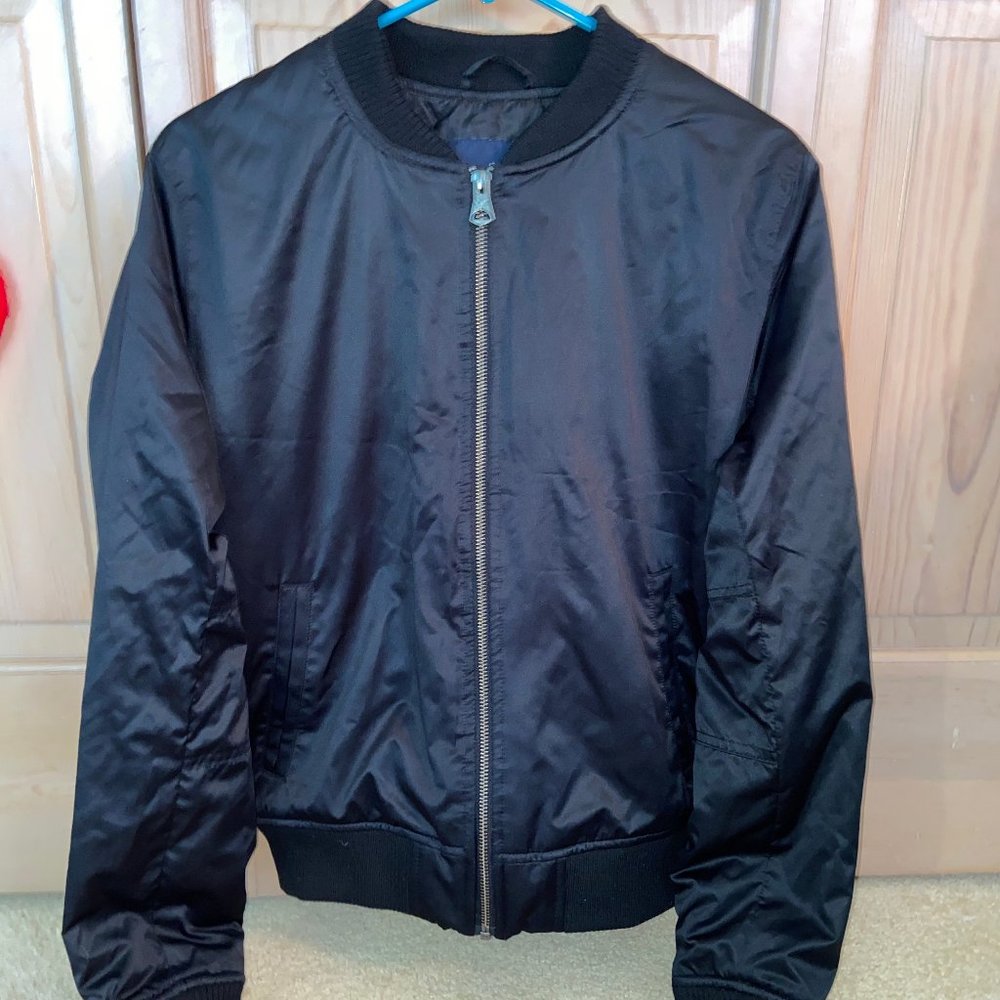 NWOT! American Eagle - Black Bomber Jacket - Picture 1 of 3